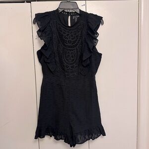 Aqua dainty detailed feminine Romper size M